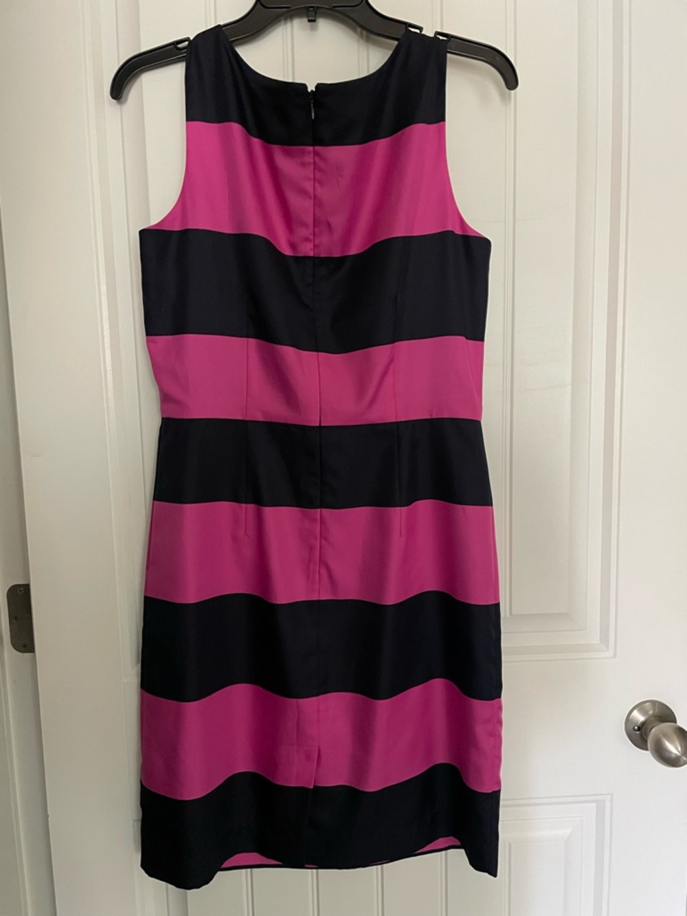 Banana Republic Pink and Navy Striped Summer Wedding Guest Dress - Picture 3 of 3